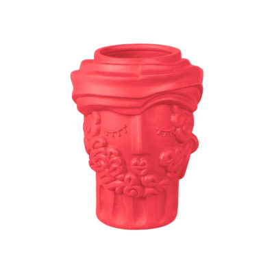 Magna Graecia Terracotta Vaso Man Pink Bounganvillea Seletti