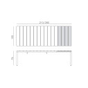 Tavolo Rio 210 Extensible tortora Nardi dimensioni