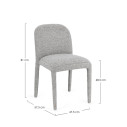 Sedia Antara Grigio Bizzotto dimensioni