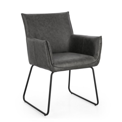 Sedia con braccioli Evelyn Dark