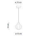Lampada Afoxè C2642 Decò Ferroluce dimensioni