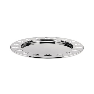 Alessi AKKGT Vassoio rotondo in acciaio Inox