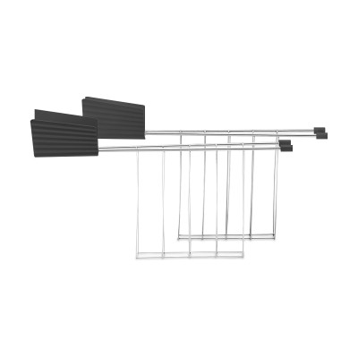 Alessi Set 2 pinze Plissè MDL08RA B Tostapane Nero