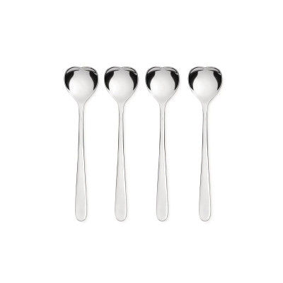 Alessi AMMI01CUS4 Big Love Set di quattro cucchiaini da gelato in acciaio Inox