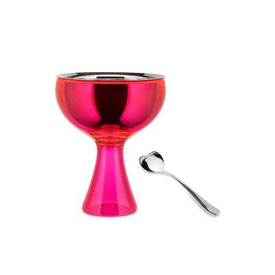 Alessi AMMI01S F Big love Big love Set Coppa gelato Fucsia con cucchiaino