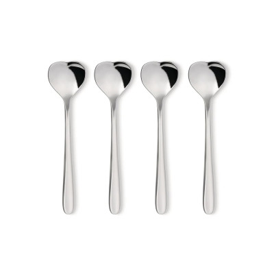 Alessi AMMI08/7 Set di quattro cucchiaini da tè in acciaio Inox