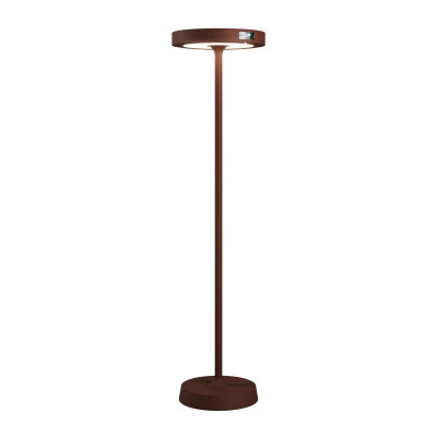 Barbell Solar LED lampada da terra solare ricaricabile Corten
