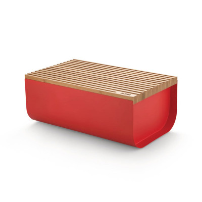 Alessi BG03 R Mattina Cassetta per pane in acciaio colorato Rosso