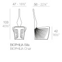 Biophilia Sedia Vondom dimensioni