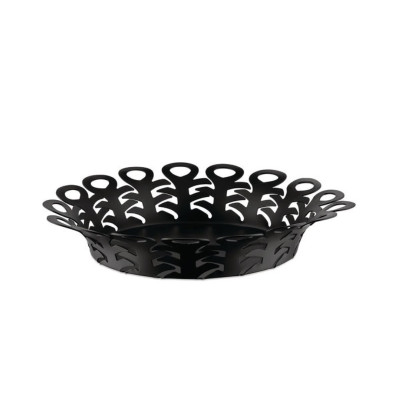 Alessi BM21/25 B Vimini Cestino traforato in acciaio colorato Nero