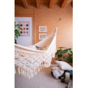 La Siesta Bossanova Latte Amaca King Size in cotone biologico ambientazione
