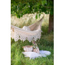 La Siesta Bossanova Latte Amaca King Size in cotone biologico ambientazione
