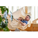 La Siesta Bossanova Latte Amaca King Size in cotone biologico ambientazione