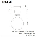 Brick 38 Tavolo Ø 140 Gervasoni dimensioni