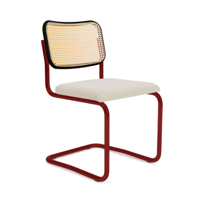 Knoll Breuer Cesca Sedia verniciata ultra opaco faggio nero seduta rivestita