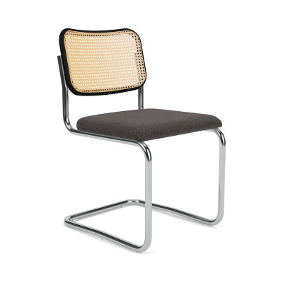 Knoll Breuer Cesca Sedia faggio nero e seduta rivestita