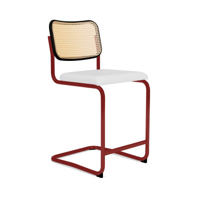 Knoll Breuer Cesca Sgabello Bar verniciato faggio nero seduta rivestita