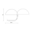 Cobra lampada da tavolo 629 Bianco Martinelli Luce dimensioni