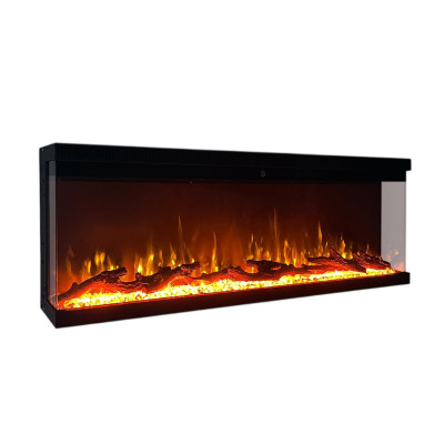 Camino elettrico da parete a incasso 3 Lati Boston 130 127x20x44