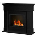 Camino a bioetanolo da terra Cambridge in legno Nero 110x36x100 Divina Fire vista