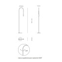 Filo lampada da terra E27 Rosso Zafferano dimensioni