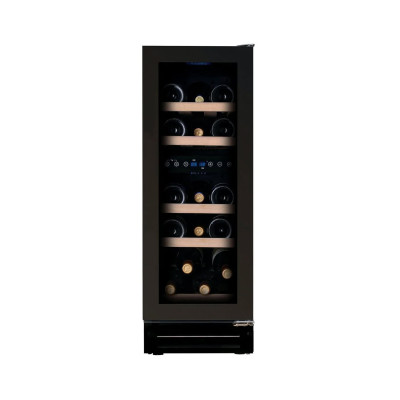 Dunavox Flow-17 H cantina vino 17 bottiglie sottopiano maniglia a gola Full glass Nera