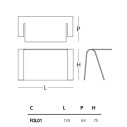 Folio Scrittoio Glas dimensioni
