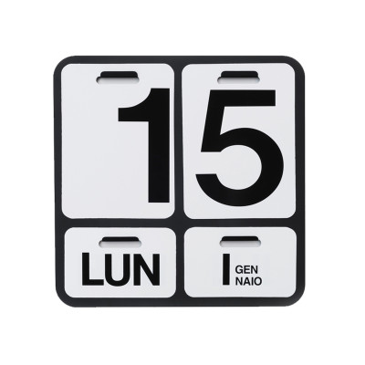 Formosa Calendario perpetuo Anodizzato Nero-Scritte Nere