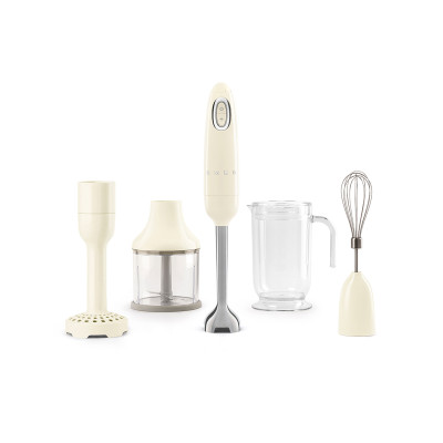Frullatore a immersione con accessori Smeg HBF03CREU Panna