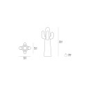 Gufram Another Green Cactus Appendiabiti dimensioni