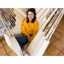 La Siesta Habana Latte Poltrona sospesa Basic in cotone biologico ambientazione