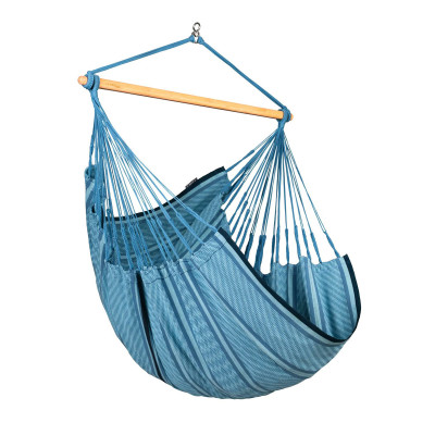 La Siesta Habana Blue Zebra Poltrona sospesa Comfort in cotone biologico