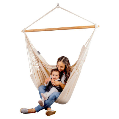 La Siesta Habana Latte Poltrona sospesa Kingsize in cotone biologico