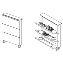 Scarpiera Hosoi 1342 Birex disegno tecnico
