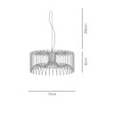 Icaro Ø 75 lampada a sospensione Outdoor Modo Luce dimensioni