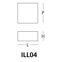 Illusion Tavolino 110x110x33 Glas dimensioni