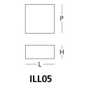 Illusion Tavolino 70x70x33 Glas dimensioni