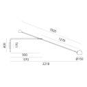 Artemide Ixa XL Lampada da parete dimensioni
