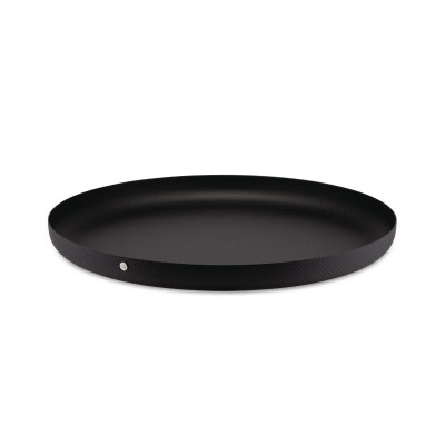 Alessi JM14/35 BT Vassoio rotondo in acciaio colorato Nero