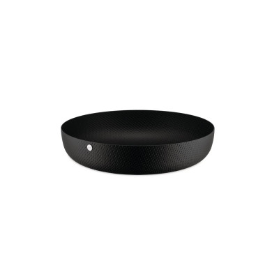 Alessi JM17/29 BT Cestino rotondo in acciaio colorato Nero