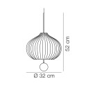Lilli lampada a sospensione KDLN dimensioni