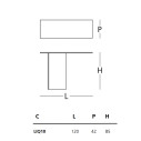Liquefy Consolle 120x42x85 Glas dimensioni