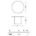 Liquefy Tavolo Ø 120 Glas dimensioni