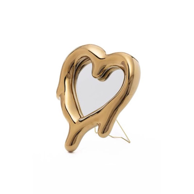 Melted Heart Gold Specchio e cornice per foto Seletti