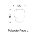 Pebosto Peso L Fermacarte-Fermaporte Danese Milano dimensioni