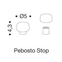 Pebosto Peso Stop Fermacarte-Fermaporte Danese Milano dimensioni
