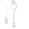 Poise lampada da terra KDLN  dimensioni