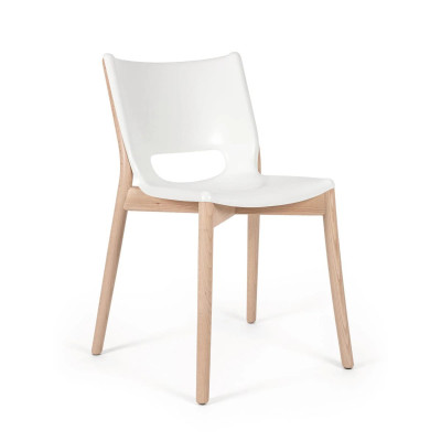 Alessi PS19 W Poele Chair Sedia acciaio Bianco