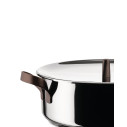 Alessi PU102/24 Edo Casseruola bassa a due manici dettaglio con coperchio opzionale