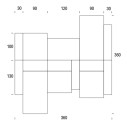 Reverso Divano Composizione 4 Felis dimensioni
